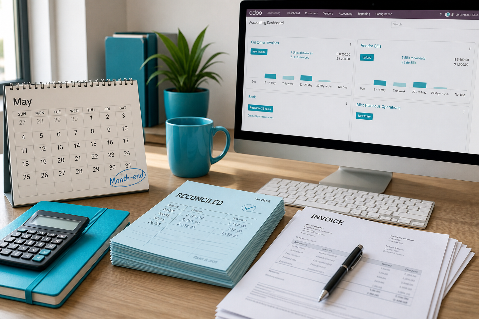 month-end bookkeeping / close